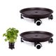 thumbnail image 1 of Juego de 2 Soportes para Mover Plantas en Macetas con Ruedas, Estante Multiusos para Macetas con Ruedas para Patio, Jardín, Patio O Terraza Resistente Marrón oscuro 34cm DYNWAVEMX Bandeja para macetas móvil, 1 of 8