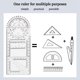 thumbnail image 3 of 4 Piezas Regla GeoméTrica Multifuncional Herramientas de Dibujo Juego PláStico Reglas CíRculo MedicióN MatemáTicas, 3 of 6