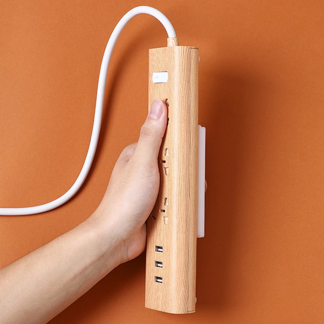 Socket Retenedor Salida de alimentación Caminador de la pared Punch Free Home Soporter White
