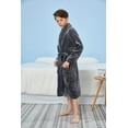 thumbnail image 6 of WORW Big Boys Solid Robes Bathrobe Robes - Grey, Small, 6 of 6