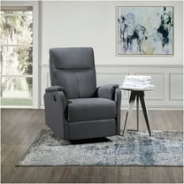 JERFIT Power Recliner Chair with USB Charging, Padded Fabric Reclining Chair with Cup Holder, Comfortable Recliner for Living Room, Bedroom, Grey