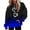 Blue, variant on Jackets for Women Plus Size Hoodied Long Sleeve Printed Sweatshirt Dark Blue L