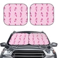 thumbnail image 6 of Lsque Pink Scarf Snowman 2 PCS Windshield Sun Shade | CarFoldable Window Covers | Car Accessories Reflect UV for Universal Cars SUV Truck | Small, 6 of 7