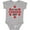 AC-Heather Grey, variant on Inktastic My First Canada Day with Red and White Maple Leaves Boys or Girls Baby Bodysuit