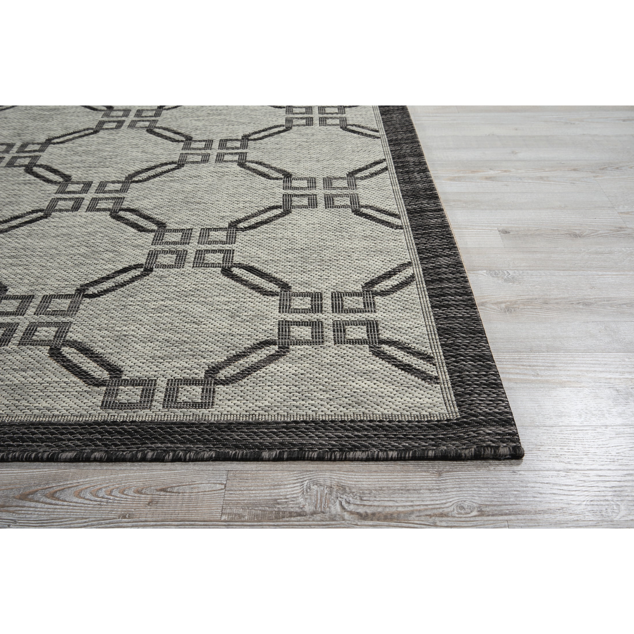 Nourison Country Side 7' x 10' Ivory/Charcoal Transitional Rug