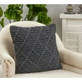 thumbnail image 3 of Fennco Styles Knitted Diamond Cotton Decorative Throw Pillow 20" W x 20" L – Slate Textured Cushion for Home, Couch, Sofa, Bedroom, Office Décor and Special Occasion, 3 of 3