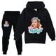 thumbnail image 1 of Conjunto de Top y pantalones rosas para niñas, falda de bebé Kawaii, ropa bonita, conjunto de 2 uds de moda estética con estampado de dibujos animados Nastyaing zhangyuxiang LED, 1 of 2
