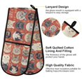 thumbnail image 4 of Dailycode Double Sided Oven Mitt with Loop Heat Resistant Kitchen Long Potholders 7" x 35" Cats Face, 4 of 6