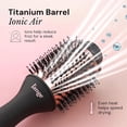thumbnail image 6 of L'ange Hair Le Volume 2-in-1 Titanium Blow Dryer Brush Blush Hot Air Brush with Oval Barrel, 6 of 9