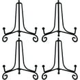 thumbnail image 1 of HENABLE 4PCS Premium Black Iron Plate Stands for Display 4 Inch, Decorative Solid Metal Plate Holders for Displaying, Mini Easel, Frame, Book, Card, Plaque, Bowl, Picture Stands for Display, 1 of 6
