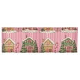 thumbnail image 6 of Yayeee Kitchen Valance Rod Pocket 54" x 18" Living Room Window Curtain, Pink Christmas House, 6 of 6