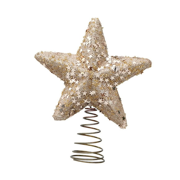 Adorno de Estrella para La Copa Del árbol de Navidad, Adorno para La Copa Del árbol con Purpurina, para Porche, Salón de Baile, Decoración Navideña, a champán
