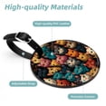 thumbnail image 4 of 2Pcs Leather Round Cartoon Cat Cruise Luggage Tag with Privacy Cover and Name ID Tag - Suitable for Travel Handbags Backpacks School Bags Luggage Tags, 4 of 7