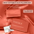 thumbnail image 5 of THXSILK 25 Momme Luxury Silk Pillowcase with Gift Box, Both Side Grade 6A Mulberry Silk, Hidden Zipper Pillowcase for Hair and Skin, Gift Set, Brickred, King Size(20"x36"), 5 of 6