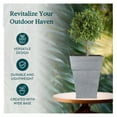 thumbnail image 6 of 18 Inch Avino Tall Square Planter - Decorative Indoor Outdoor Plant Pot for Front Porch, Deck, Patio and Home, Oxidized Black, 6 of 7