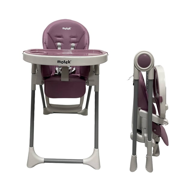 Silla Alta Periquera Motek Isabella Plegable Deluxe Posiciones Seguridad Color Rosa