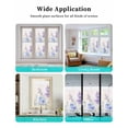 thumbnail image 6 of Window Privacy Film Lavender Spring Stained Glass Window Film Decorative Sun Block Window Cover Farmhouse Pastoral Pastel Flowers Window Clings Static Adhesive Sticker for Bathroom 17.7"x39.3", 6 of 7