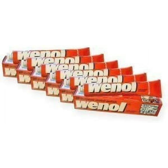 Wenol Ultra Soft Silver & Auto Metal Polish Cleaner, 100ml / 3.98 fl oz Tube, Red, Case of 6 Tubes