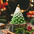 thumbnail image 5 of CuiLiyq Christmas Desktop Candle Decoration, Christmas Tree Shaped Candle, For Home Holiday Wedding Party Desktop Decoration (Green), 5 of 6