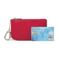 thumbnail image 6 of Daisy Rose Luxury Coin Purse Change Wallet Pouch - PU Vegan Leather Card Holder with Oversized Metal Keychain and Clasp - Red Python, 6 of 6