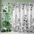 thumbnail image 3 of Shower Curtain, Farmhouses Eucalyptus Leaves Waterproof Shower Curtain Set with Hooks for Bathroom Showers,Stalls and Bathtubs,72x72In Countryside Gray Leaf, 3 of 9