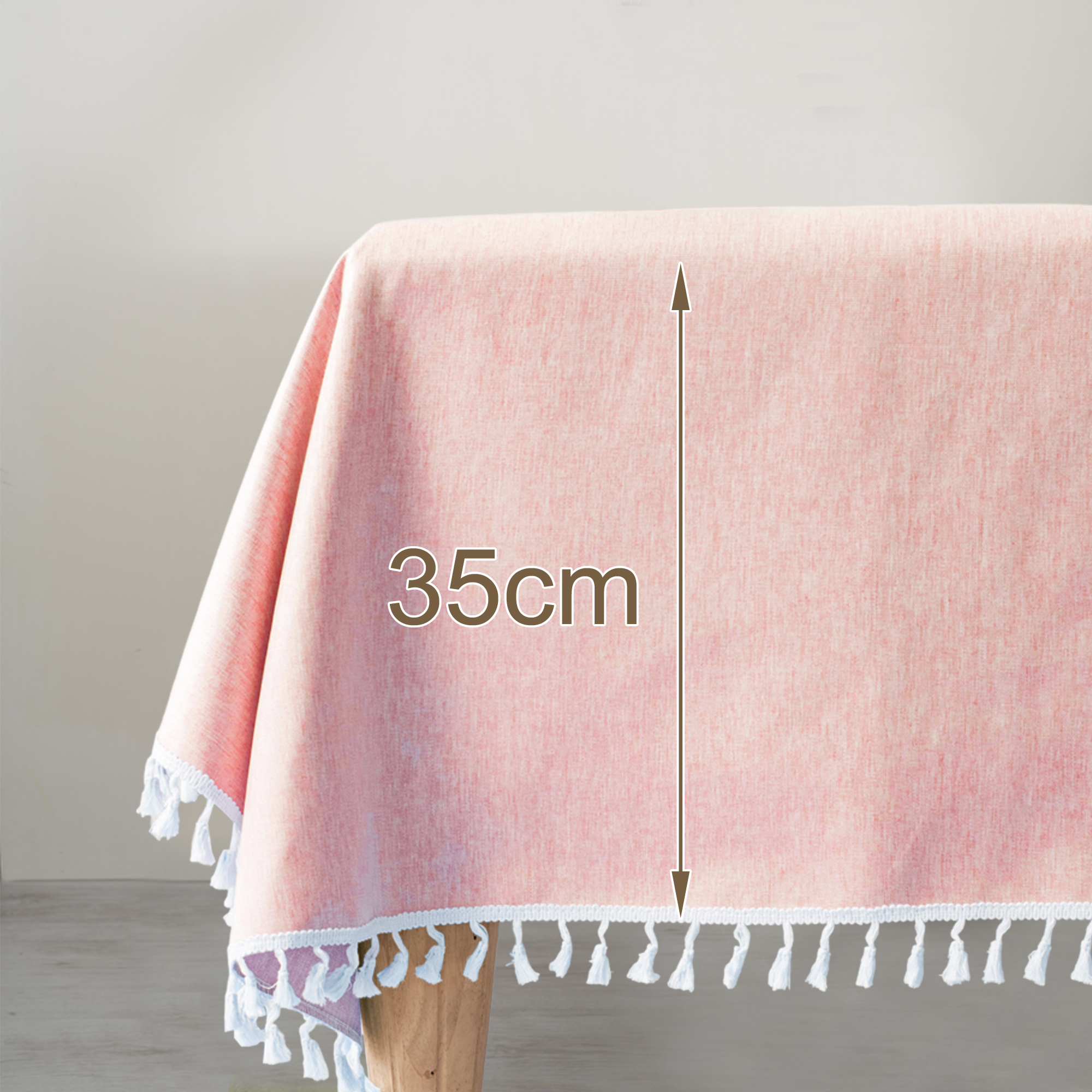 Unique Bargains Wrinkle Free Tablecloths for Holiday Camping Parties Pink 35.43"x35.43"