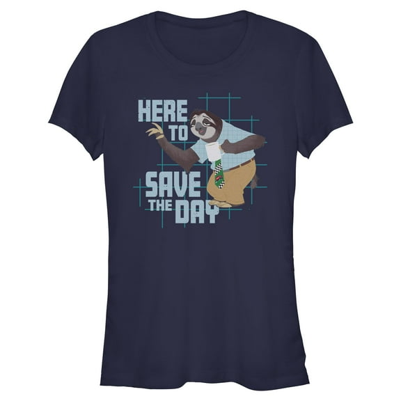Juniors Zootopia 2 Flash Slothmore Here To Save the Day T Shirt