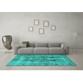 thumbnail image 3 of Ahgly Company Indoor Rectangle Persian Turquoise Blue Traditional Area Rugs, 2' x 5', 3 of 4