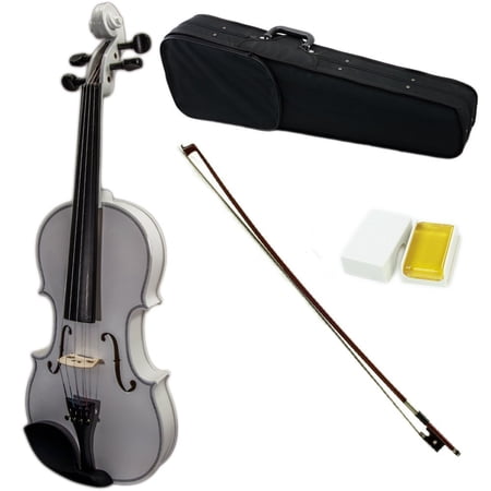 SKY Full Size VN202 Solidwood White Violin Beautiful Purfling with Brazilwood Bow and Lightweight Case