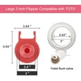 thumbnail image 2 of 1 Set Large 3 Inch Toilet Flapper Handle Replacement Compatible With TOTO THU004 CP Trip Lever Chrome, 2 of 8