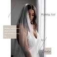 thumbnail image 3 of 1 Tier Glitter Bride Wedding Veil Fingertip Bachelorette Party Veil Sparking Bridal Veil for Women and Girls (Champagne), 3 of 10