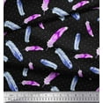 thumbnail image 3 of Soimoi Black Cotton Voile Fabric Feathers & Dots Print Sewing Fabric Yard 42 Inch Wide, 3 of 3