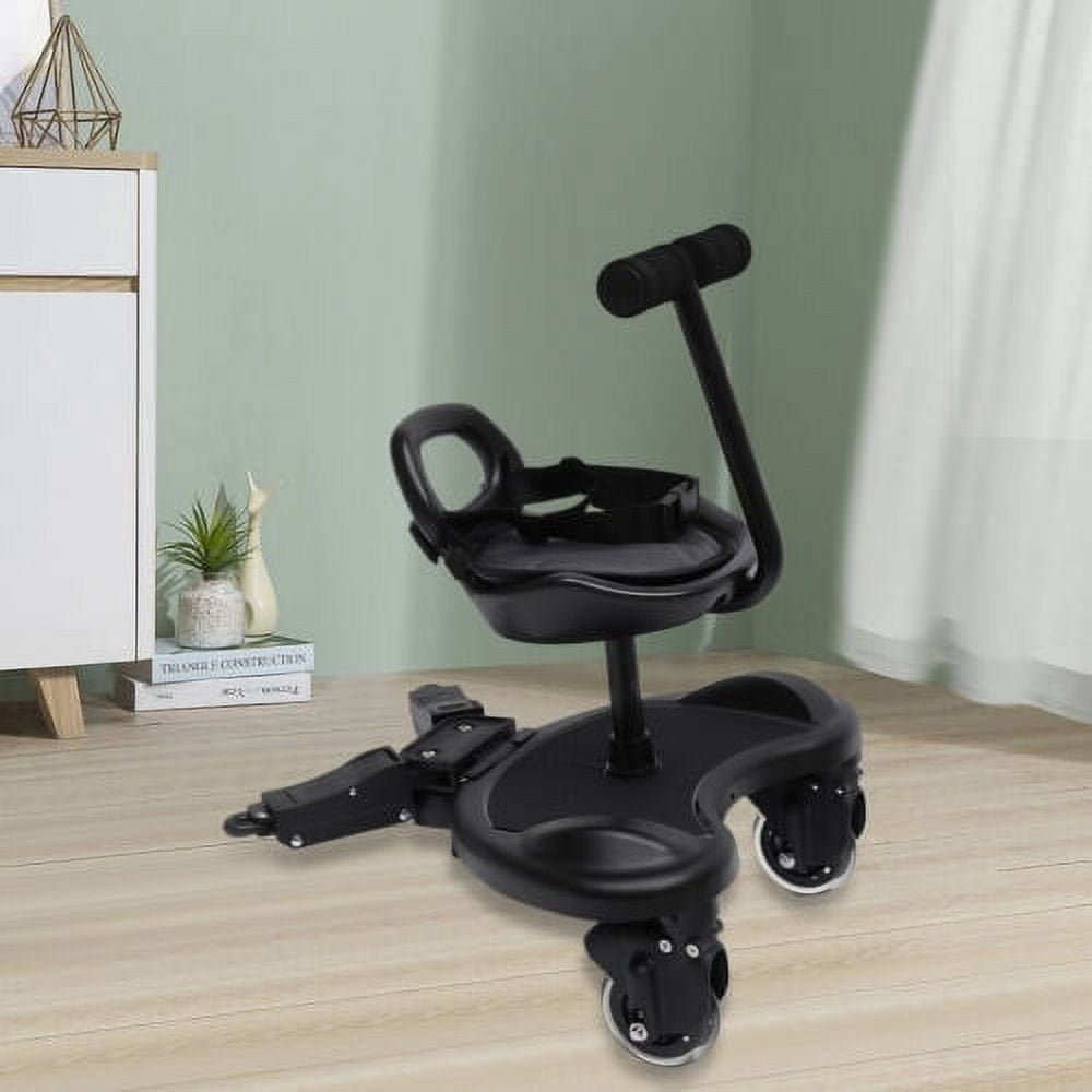 Child Rider Stroller Attachment w/ Saddle Seat+Standing Platform Buggy Board