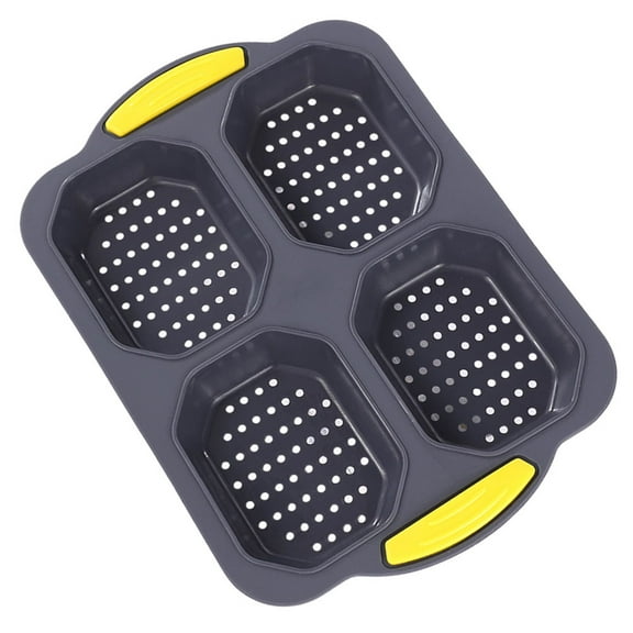 Nonstick Silicone Hamburger Bun Pan 2pcs Easy Release Bread Baking Tray
