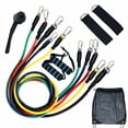thumbnail image 1 of 11pcs Fitness Resistance Bands Gym Kit Tubes with Handle Door Anchor Ankle Strap, 1 of 6