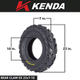 thumbnail image 2 of Kenda Bearclaw EX K573 - 22x7-10 Front Tires for All Terrain (ATV), UTV, and Side by Side (SxS) Vehicles - 6-Ply - Bear Claw EX 22x7x10 (2-Pack), 2 of 9