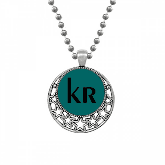 Denmark Currency Symbol Krone Necklaces Pendant Retro Moon Stars Jewelry