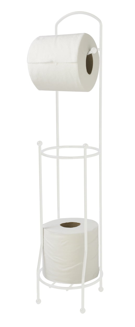 Liberty Toilet Paper Holder White # 129342 With Plastic Roller & Metal Bases 