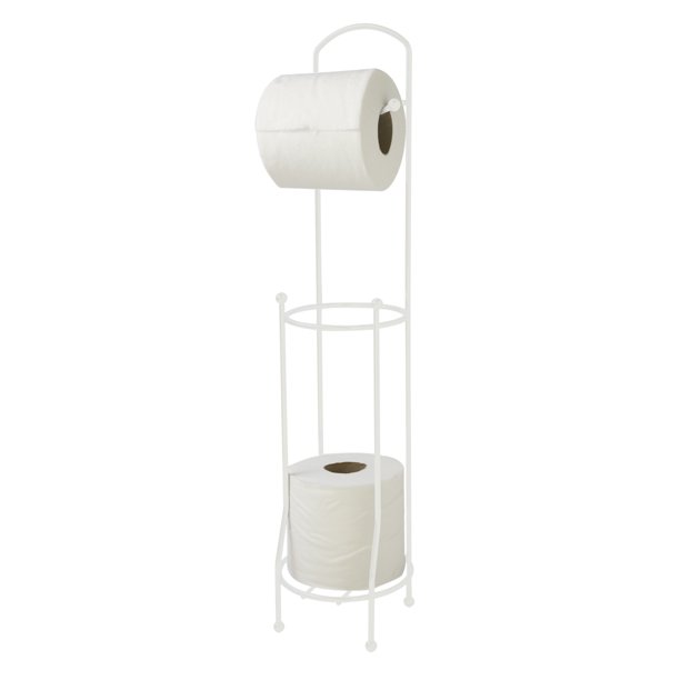 Free Standing Vinyl Coated Steel Dispensing Toilet Paper Holder Gold Walmart Com Walmart Com