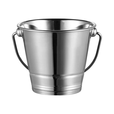 

YANPIN Glass&Bottle Thickened Stainless Steel Ice Bucket Ice Granule Bucket Ktv Bar Ice Cube Bucket Single Layer Double Ear Tiger Head Red Wine Champagne Bucket clearance
