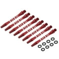 thumbnail image 1 of Ejes de dardos de aluminio medianos con rosca 2BA, accesorios de reemplazo con anillos de goma para puntas de acero rojas, 1 of 5
