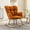 Caramel, variant on JXXRZ Nursery Rocking Chair, Oversized Teddy Plush Rocker with Modern Upholstered High Back and Solid Wood Legs, White