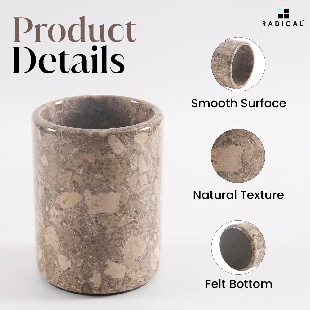 Radicaln Marble Wine Chiller Bucket 6.5 inches Oceanic Handmade Small Champagne Chiller and Wine Bottle Holder for Bar Accessories, Ideal Wine Bucket and Beverages Cooler for Parties