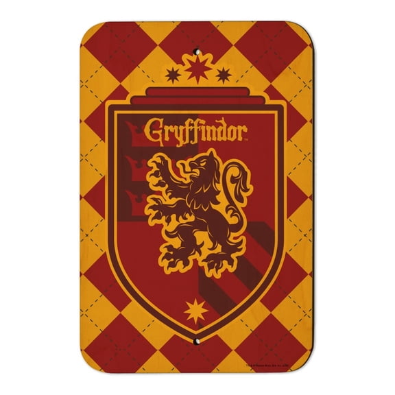 Harry Potter Gryffindor Plaid Sigil Home Business Office Sign