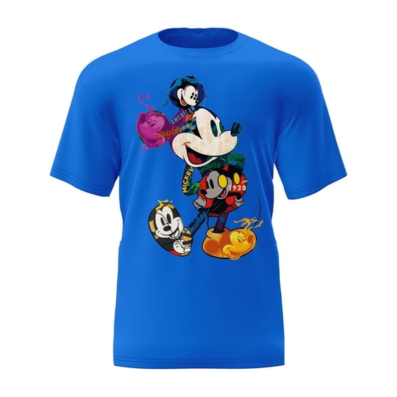 Disney Mickey Mouse Blue Adult Tee Shirt, XS-2XL (Unisex)