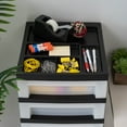 thumbnail image 3 of IRIS 9-Drawer Narrow Plastic Storage Drawer Cart with Organizer Top, Black, 3 of 7