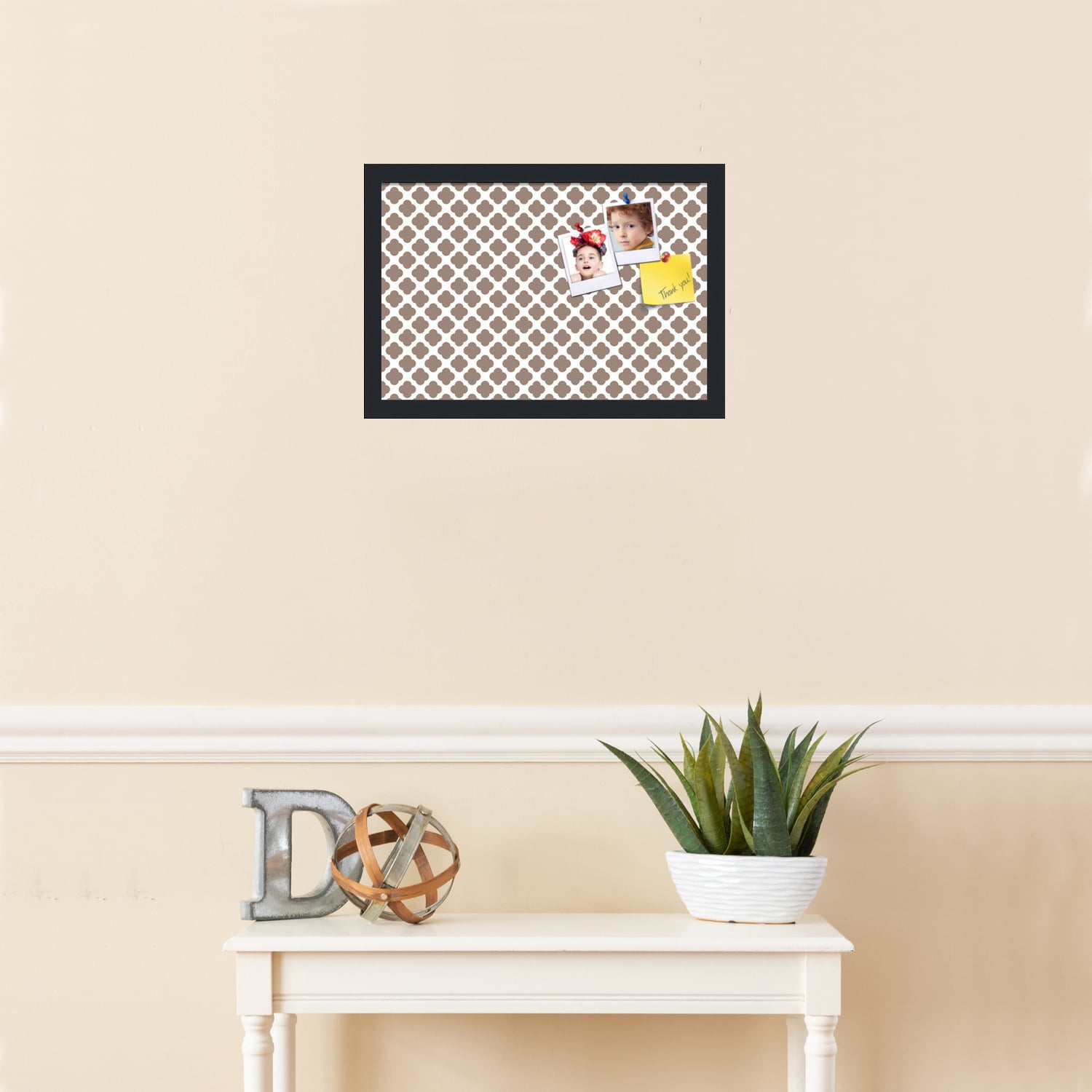 PinPix 18x12 Custom Cork Bulletin Board Brown Clover Poster Board Has a Fabric Style Canvas Finish, Framed in Brown Clover, by ArtToFrames (PinPix-535)