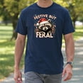 thumbnail image 3 of Festive But Feral Raccoon Christmas T-Shirt – Holiday Animal Humor – Raccoon Lovers Winter Gift, 3 of 5