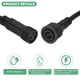 thumbnail image 2 of Uxcell 2-Pack Cable de Extensión a Prueba de Agua, Cable de 2 Pines de 9.84 Ft/3m con Conectores Masculinos y Femeninos IP67 para Focos [Negro], 2 of 7