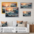 thumbnail image 4 of Designart "Swallowing Wave II" Modern Landscape Beach Canvas Art Print, 4 of 5